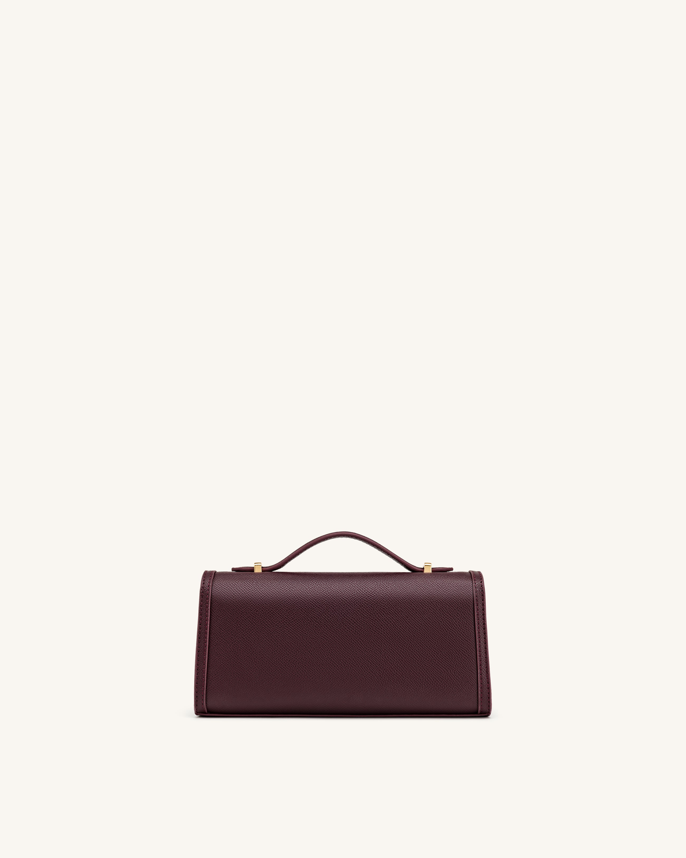 Delphine Saffiano Top Handle Bag - Deep Burgundy