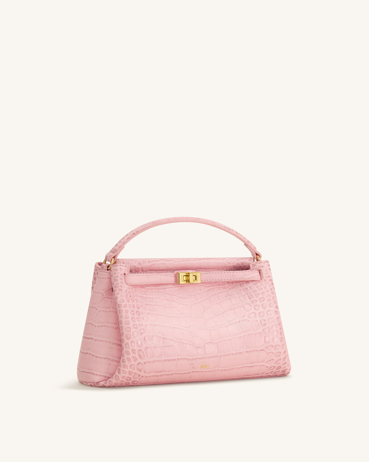 Carmen Top Handle Bag - Pink Croc