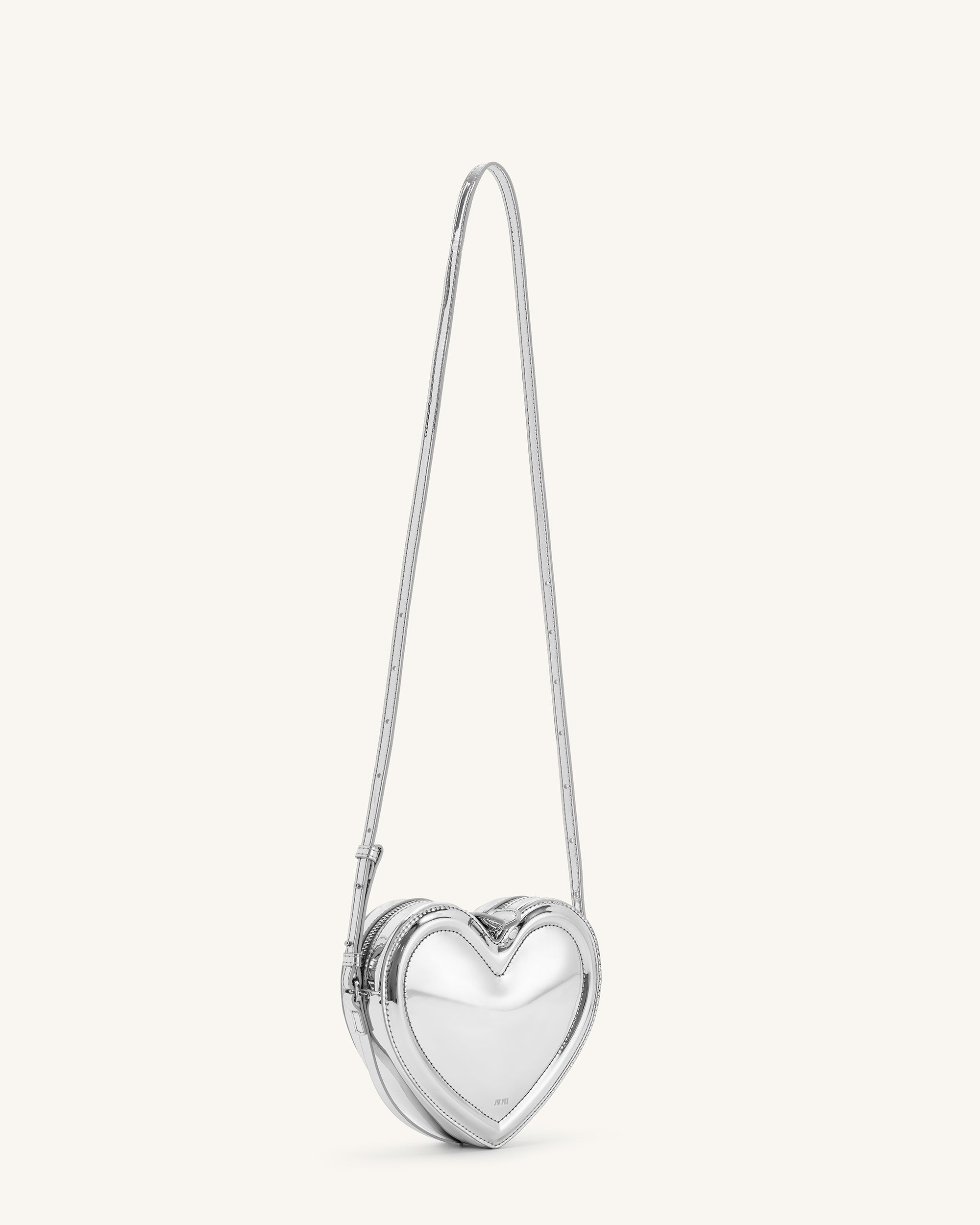 Arlene Heart Shaped Bag - Silver