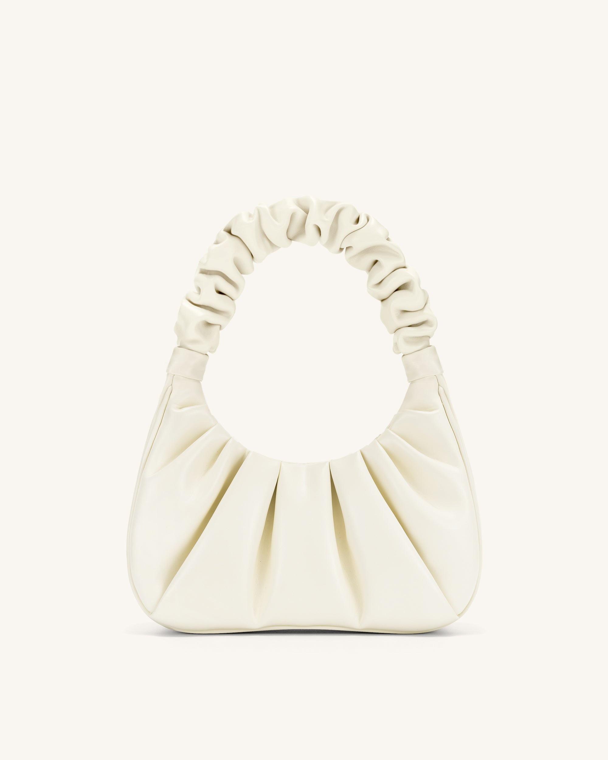 Gabbi Ruched Hobo Handbag - White