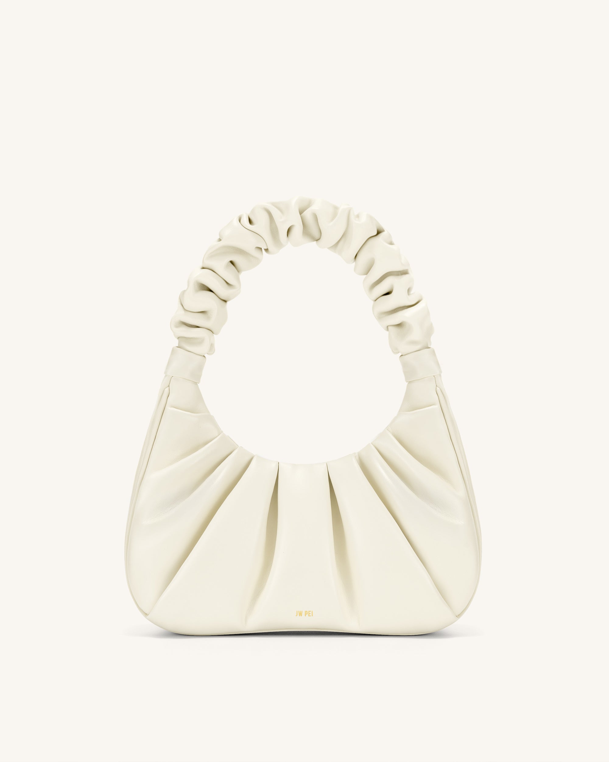 Gabbi Ruched Hobo Handbag - White