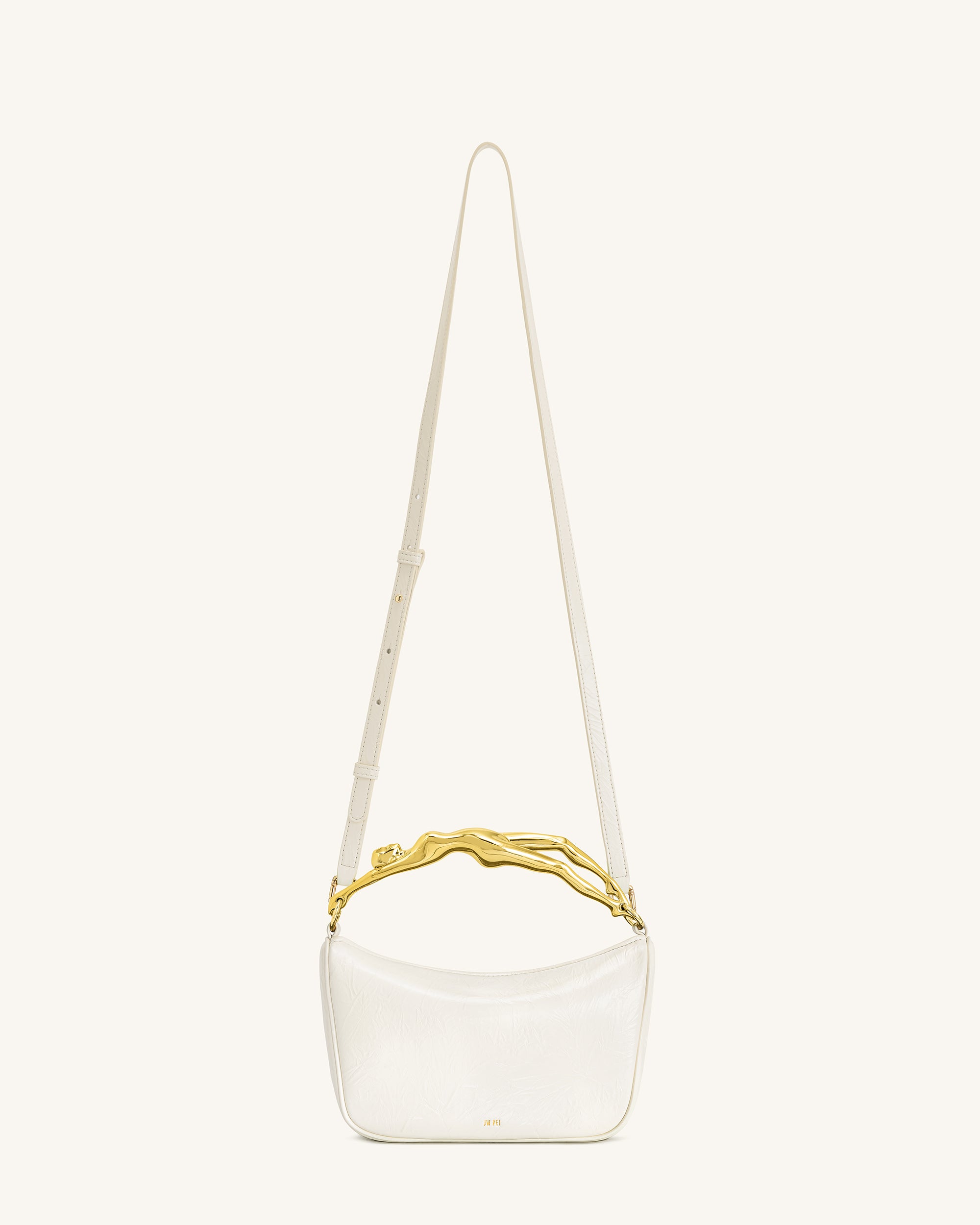 Jenny Human-shaped Handle Handbag - White