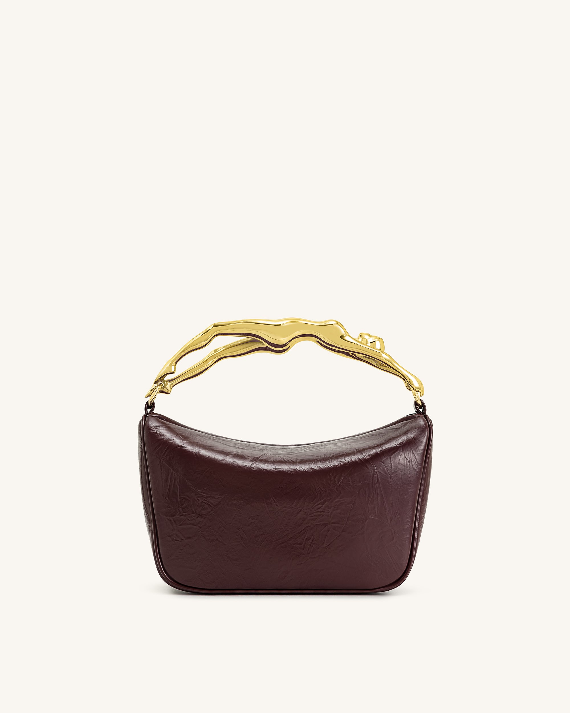 Jenny Human-shaped Handle Handbag - Deep Burgundy