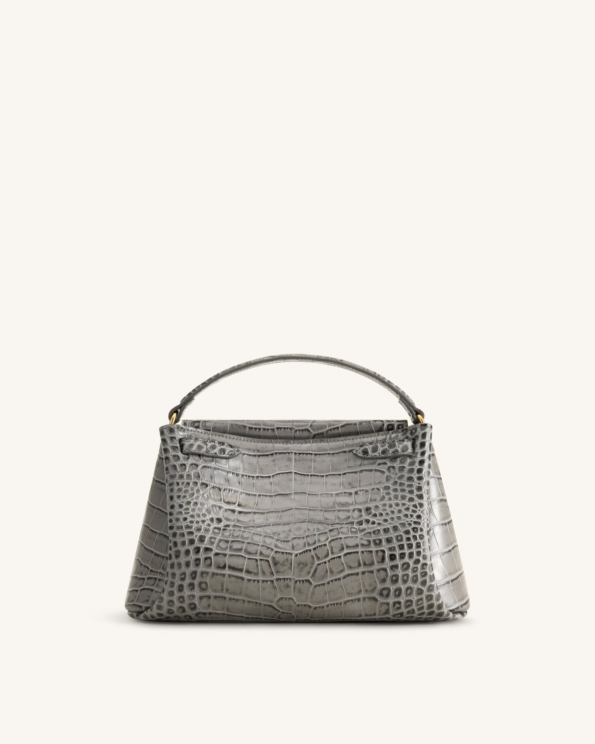Carmen Top Handle Bag - Grey Croc