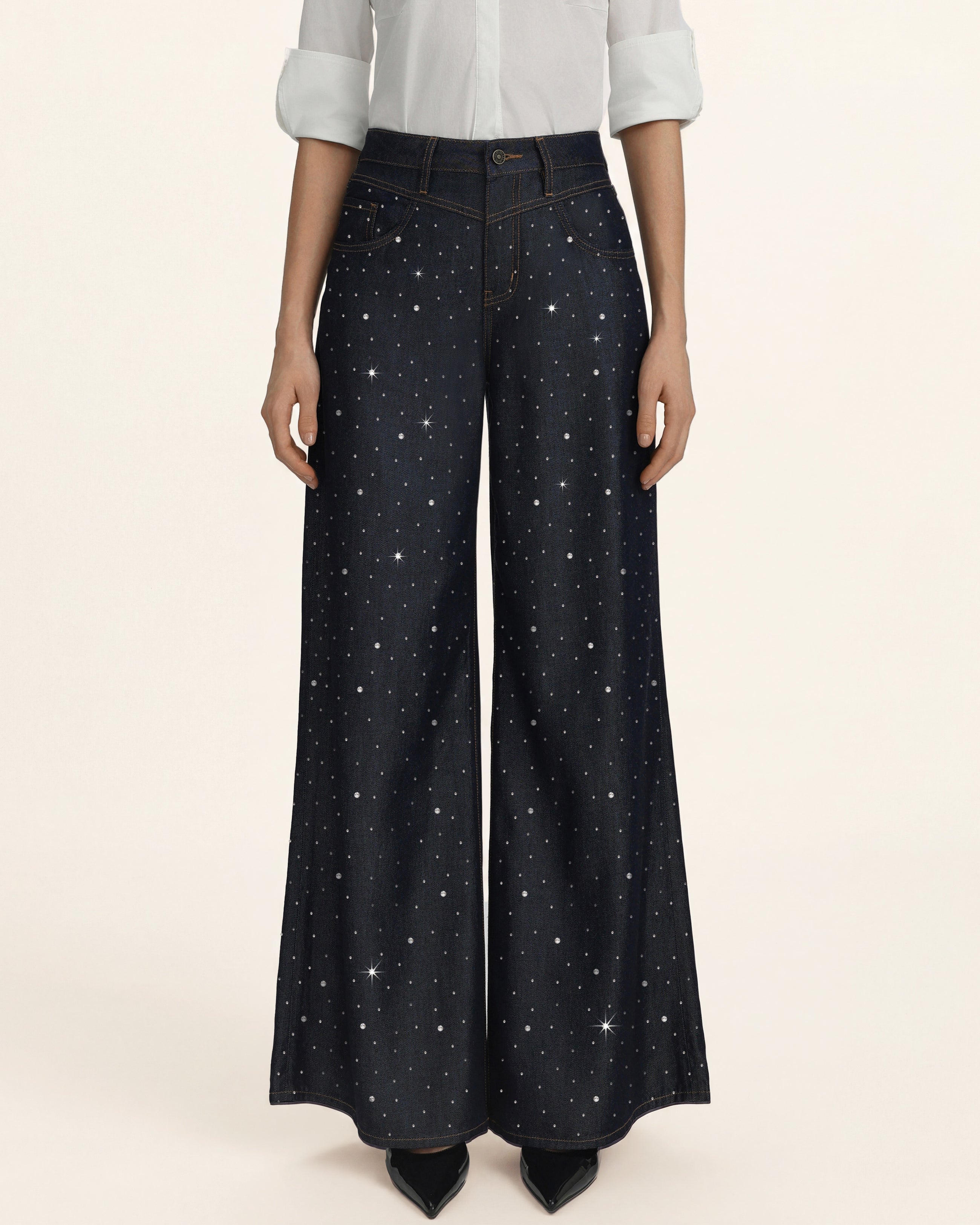 The Rhinestone Overachiever Jeans - Deep Thoughts Only