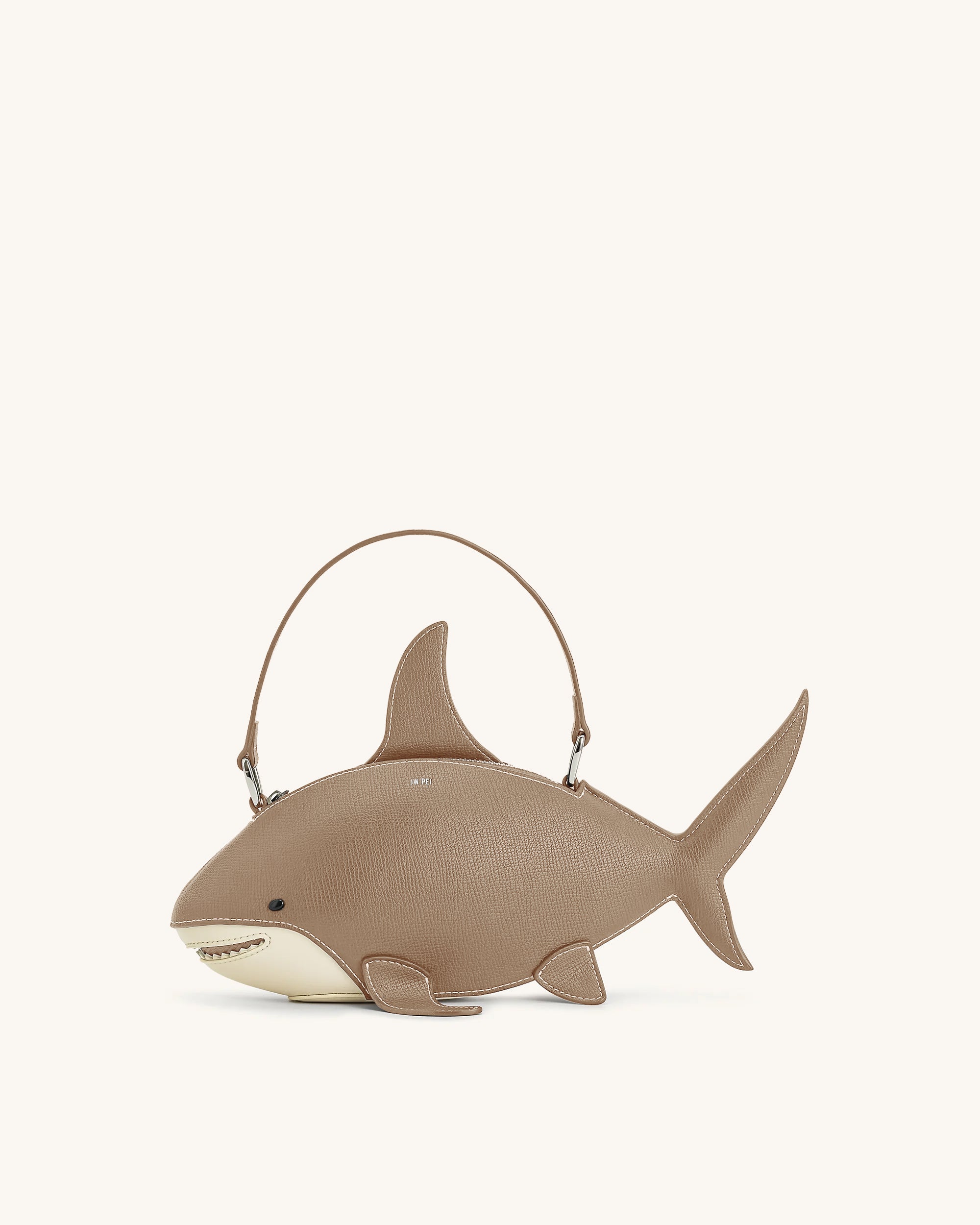 Nerys Shark Look Top Handle Bag - Light Brown
