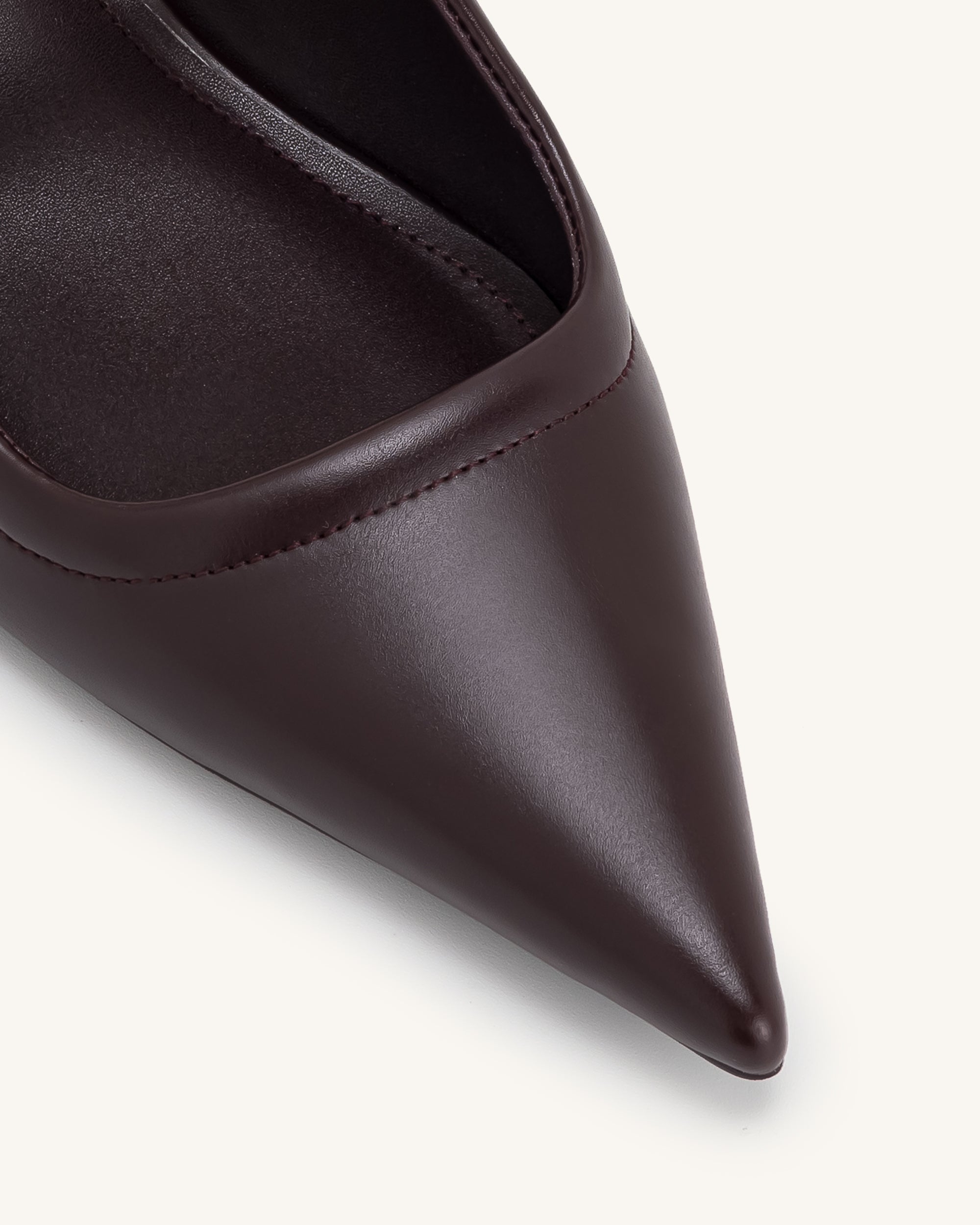 Helena Pierced Mules- Claret Red