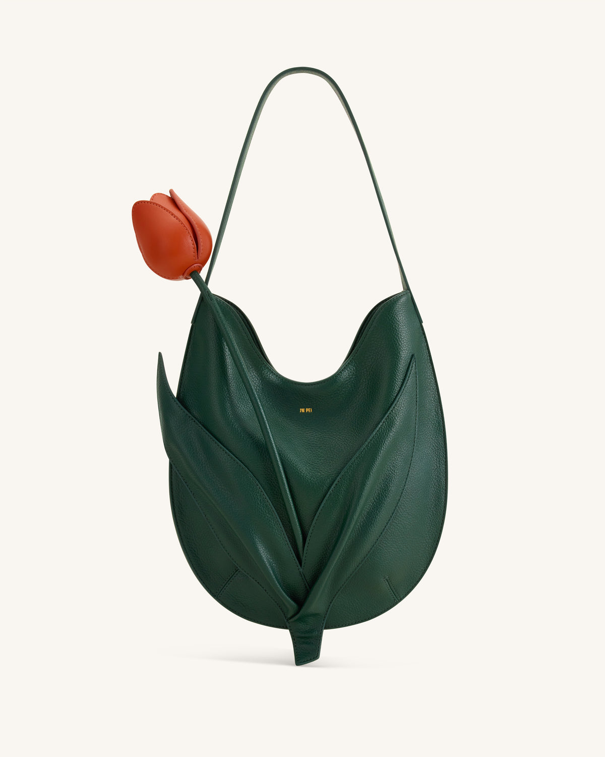 Tulip Shape Shoulder Bag - Forest Green
