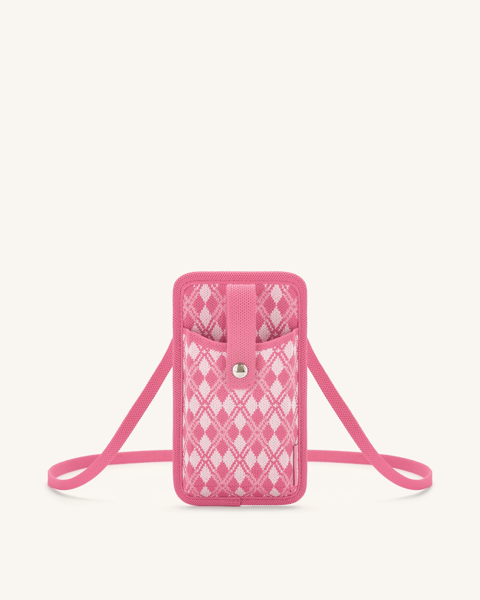Aylin Knitted Phone Bag - Pink & Hot Pink