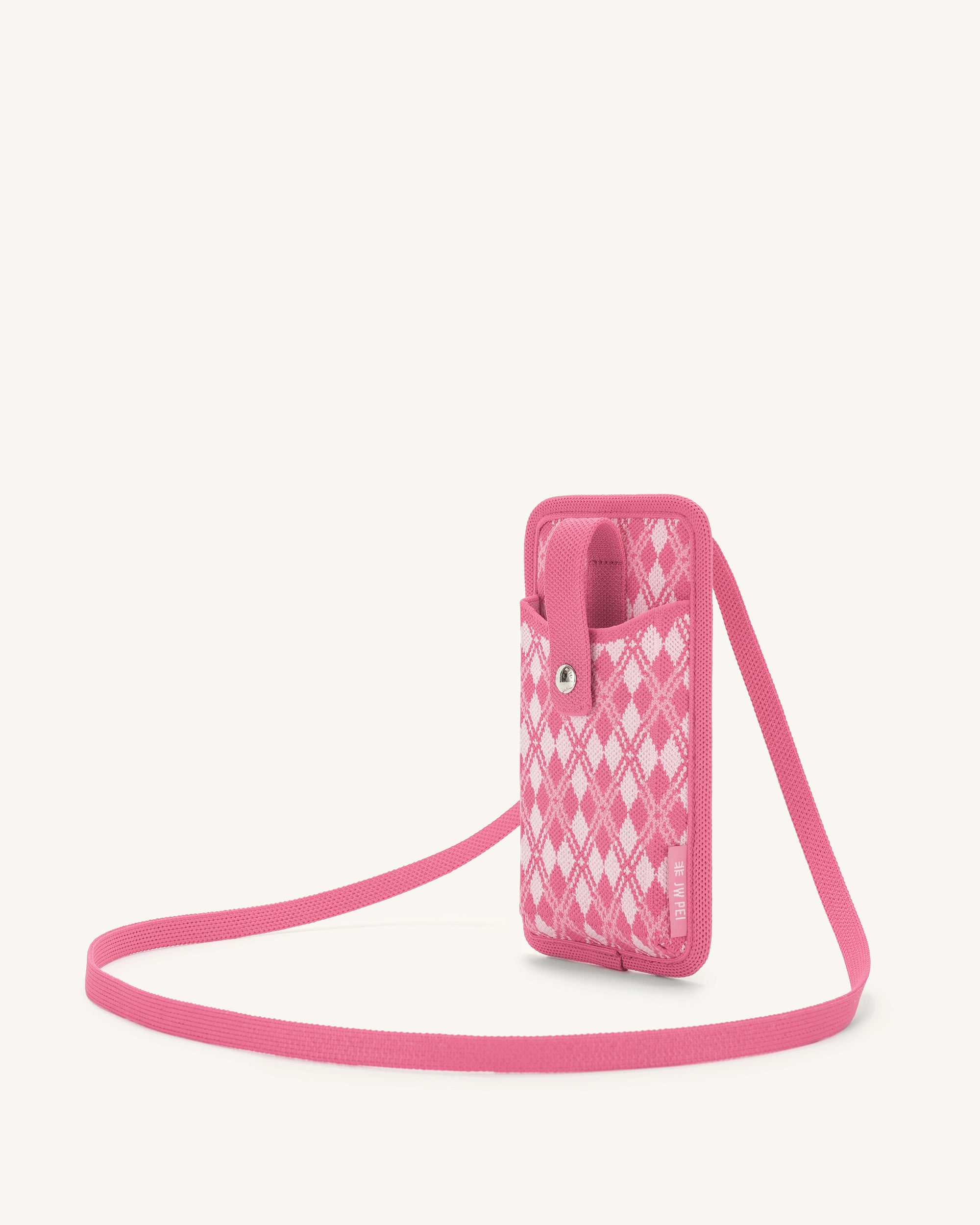 Aylin Knitted Phone Bag - Pink & Hot Pink