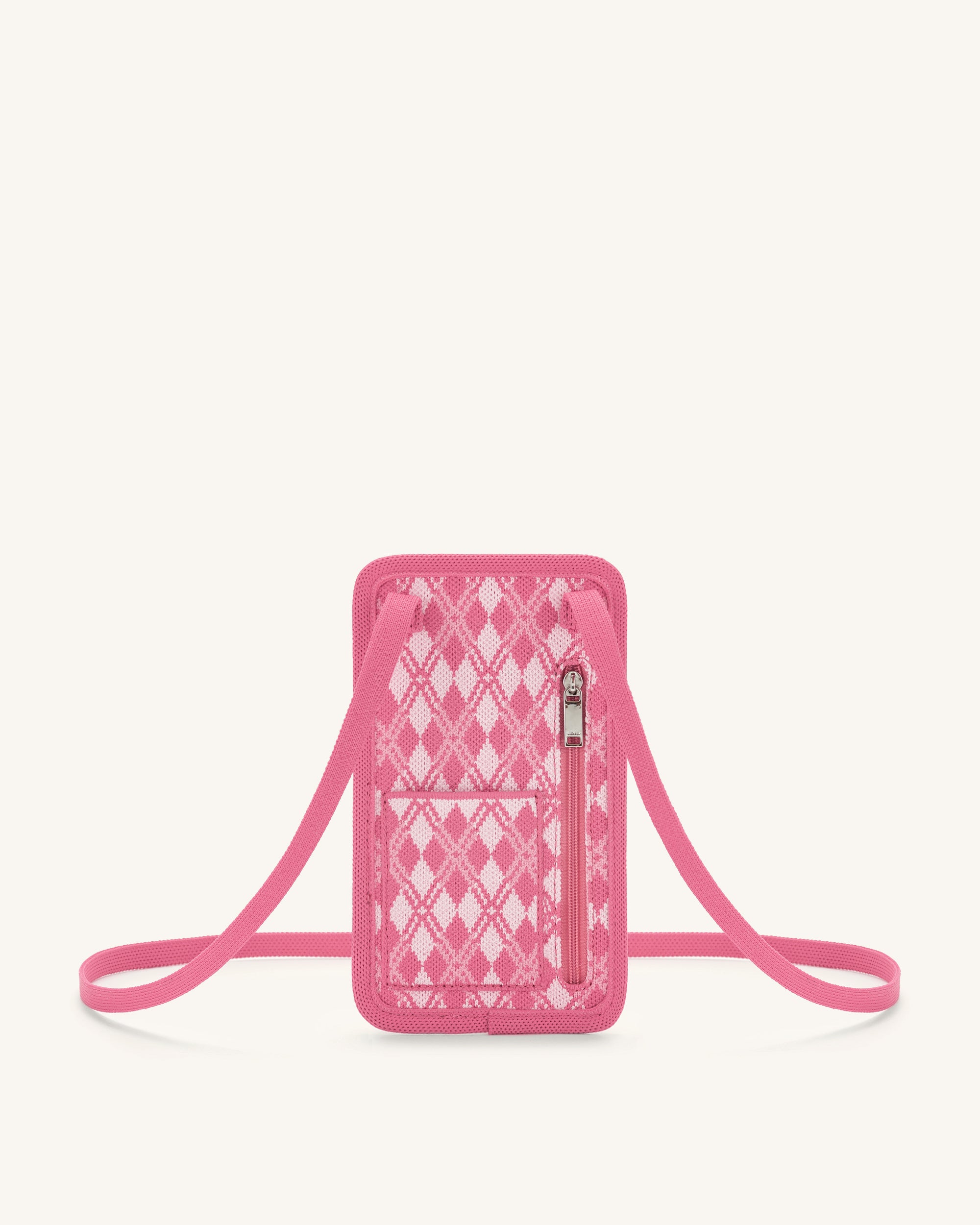 Aylin Knitted Phone Bag - Pink & Hot Pink