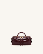 Mireya Double Zip Top Handle Bag - Burgundy Croc