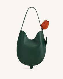 Tulip Shape Shoulder Bag - Forest Green