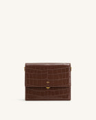 Mini Flap Crossbody - Umber Croc