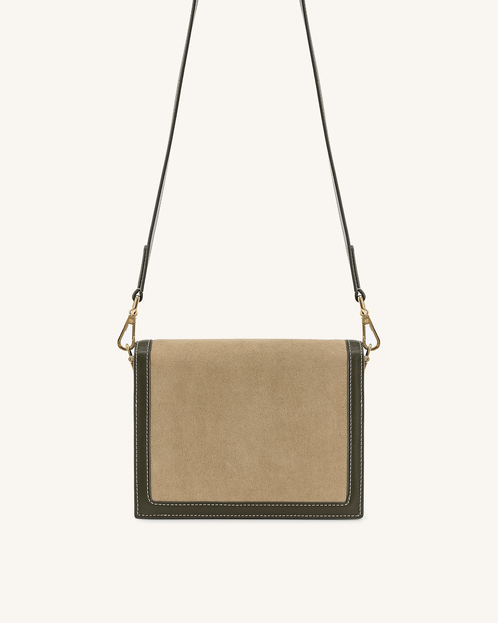 Mini Flap Faux Suede Crossbody - Green