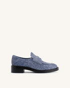 Micah Denim Embossed Chunky Loafer - Blue