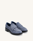 Micah Denim Embossed Chunky Loafer - Blue