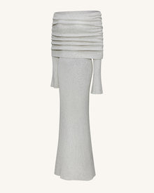 Knit Off-Shoulder Maxi Dress - Cream