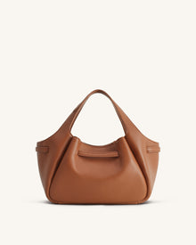 Mabel Soft Bow Tote Bag - Caramel Brown