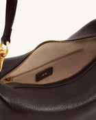 Selia Soft-Grain Crossbody Bag - Dark Brown
