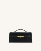 Lena Metal Rope Knot Top Handle Bag - Black