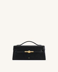 Lena Metal Rope Knot Top Handle Bag - Black