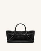Maeve Dachshund Metal Charm Tote Bag - Black