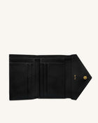 Celeste Woven Textured Envelope Wallet - Black