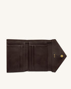 Celeste Woven Textured Envelope Wallet - Chocolate