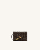 Celeste Woven Textured Envelope Wallet - Chocolate