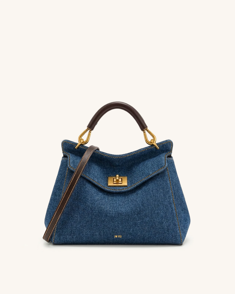 Lucia Classic Handbag - Blue Denim