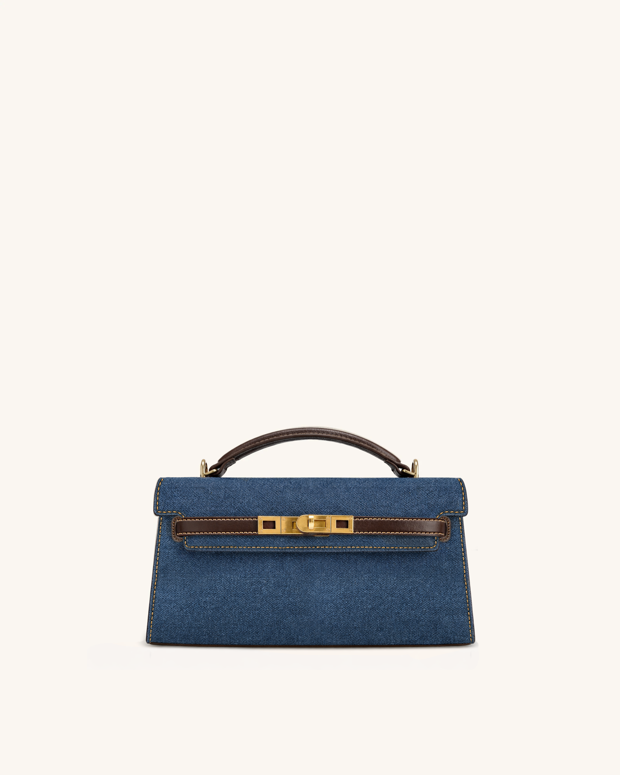 Noor Top Handle Bag - Blue Denim