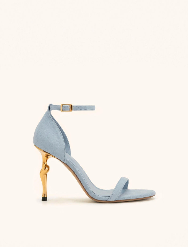 Alivia Ankle Strap Suede Sandals - Blue