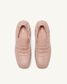 Rowan Pleated Flat Loafers - Pink
