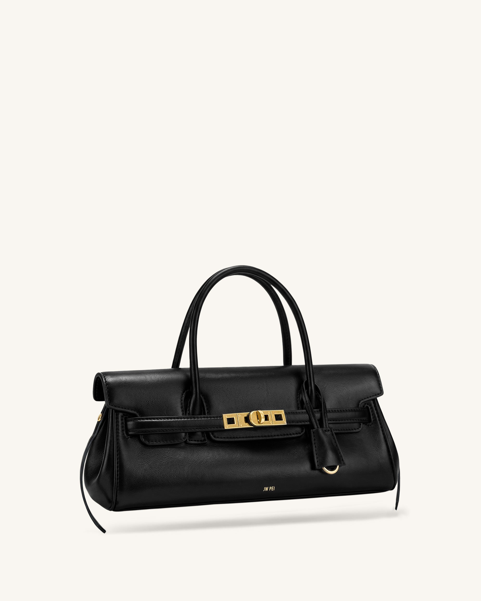 Yara Small Top Handle Shoulder Bag - Black