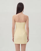 Floral Printed Mini Dress - Yellow