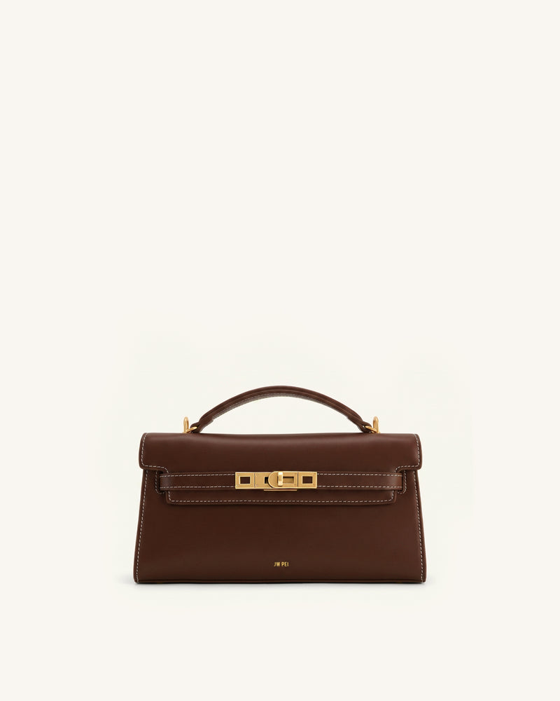 Noor Top Handle Bag - Amber Brown