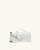 Celeste Envelope Top Handle Bag - Silver Lizard Texture