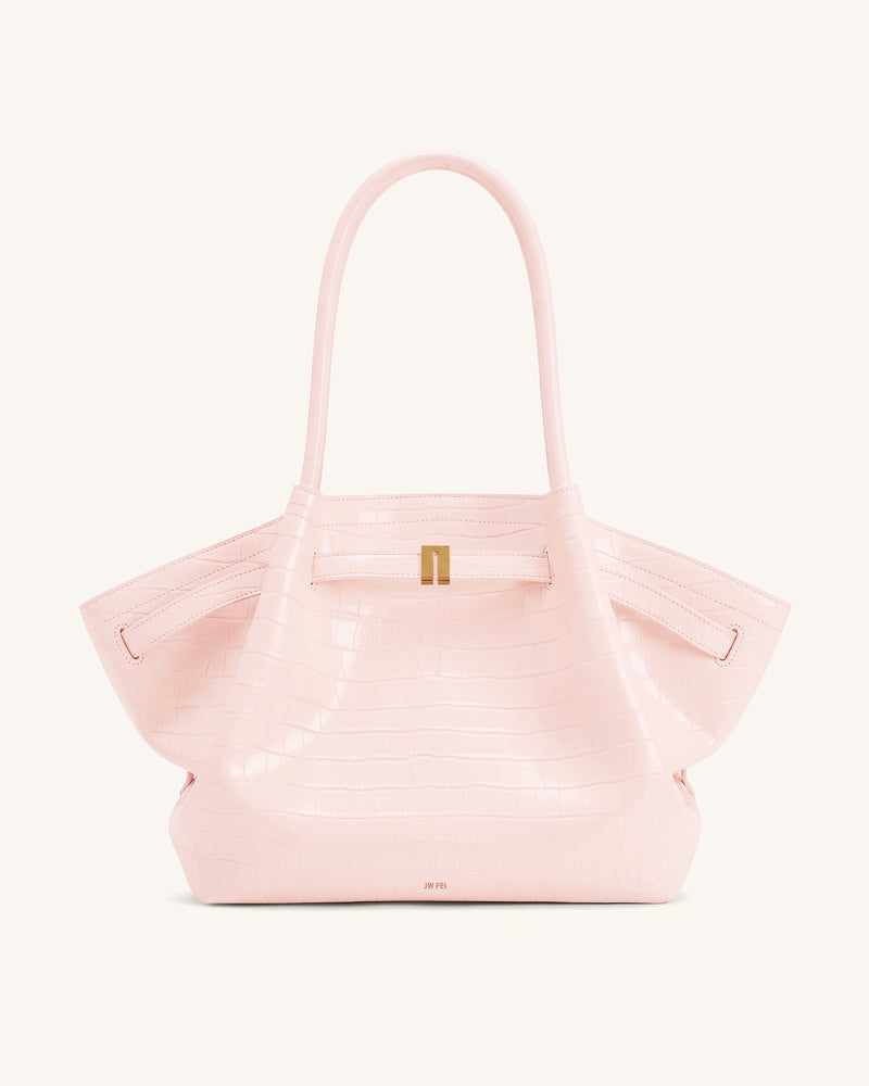 Hana Large Tote Bag - Pink Croc