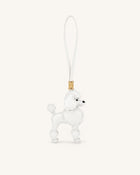 Poodle Bag Charm - White