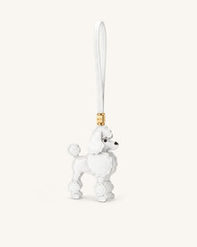 Poodle Bag Charm - White