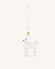 Poodle Bag Charm - White