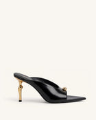 Noemi Pointed-Toe Mule Heels - Black