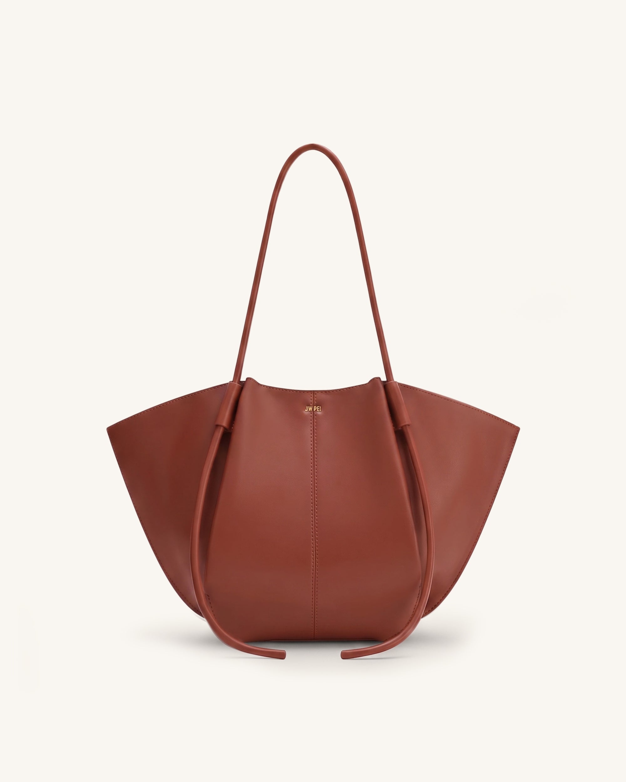 Nala Wide Tote Bag - Red Brown