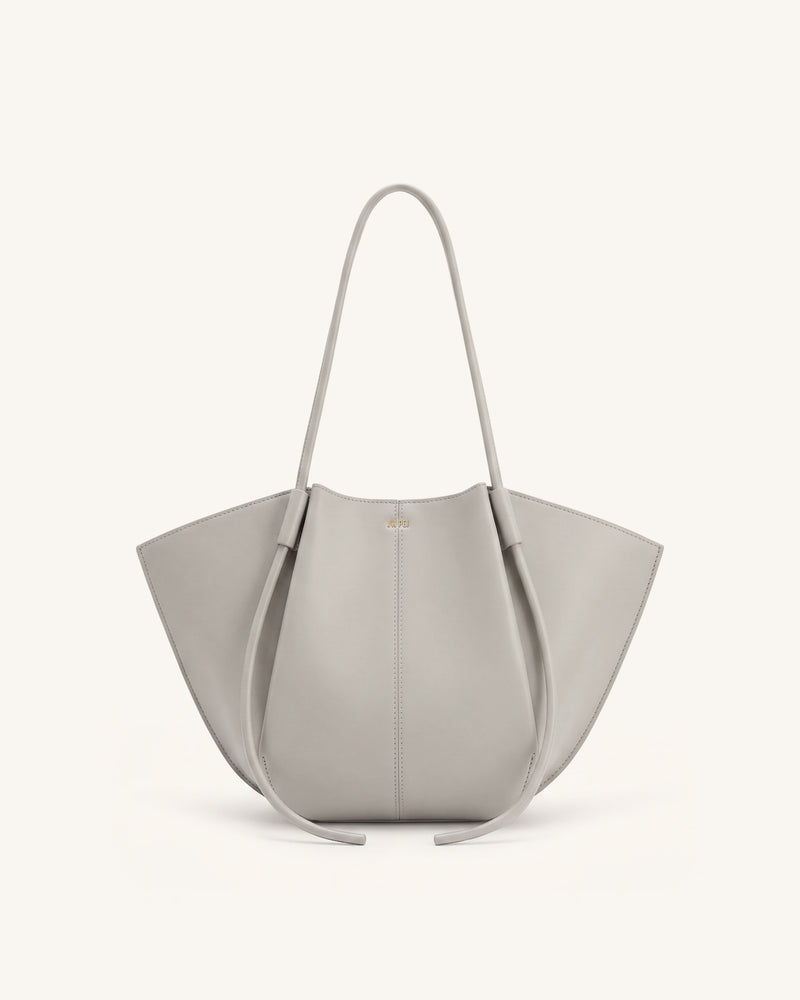 Nala Wide Tote Bag - Light Grey