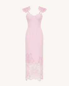 Orchid Embroidered Corset Dress - Dusty Rose
