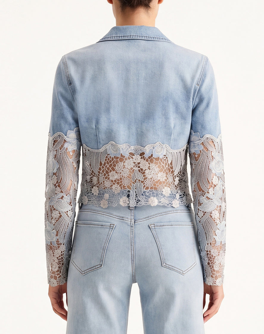 The Prima Donna Denim Blazer - Light Blue