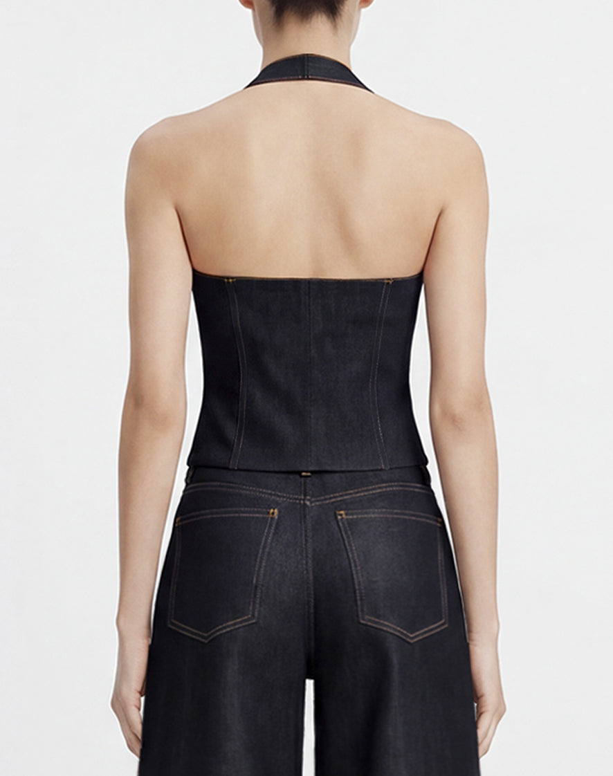 The Showstopper Denim  Vest - Deep Thoughts Only