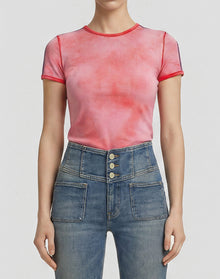 The Lil Sinful Ringer Cloud Cover T-shirt - Strawberry Haze