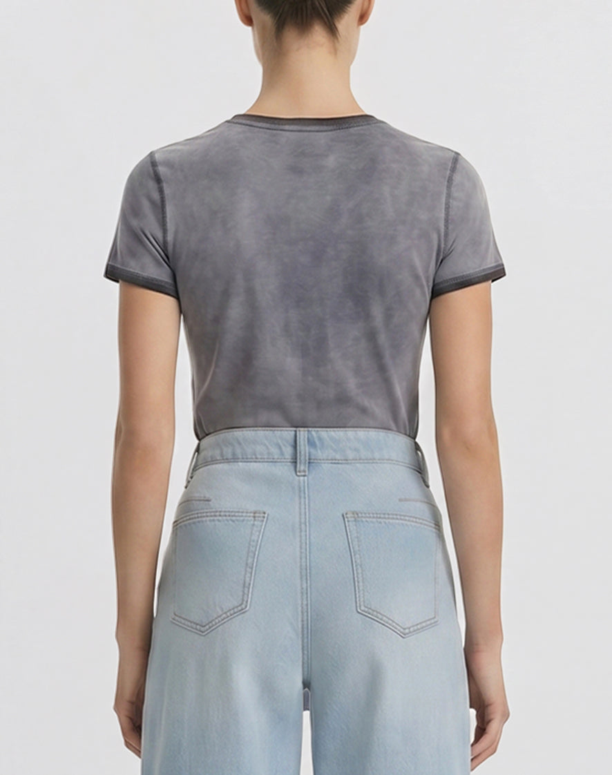 The Lil Sinful Ringer Cloud Cover T-shirt - Smoked Out